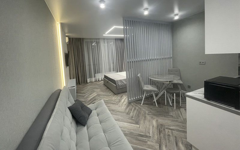Квартира-студия в апарт-отеле бизнес-класса «На  берегу» 35 м2